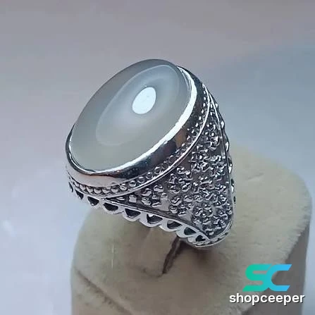 انگشتر نقره 925 با نگین عقیق